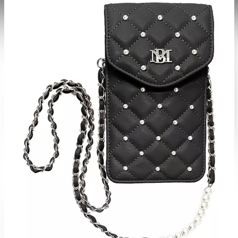 Badgley Mischka Women's  Handbag Crossbody Pearl Chain Phone Cards